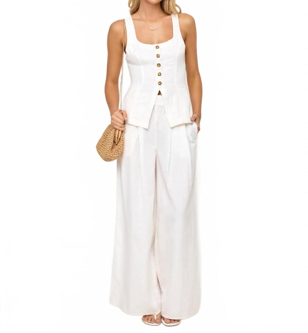 NEW L*SPACE palma wide leg pants in white
